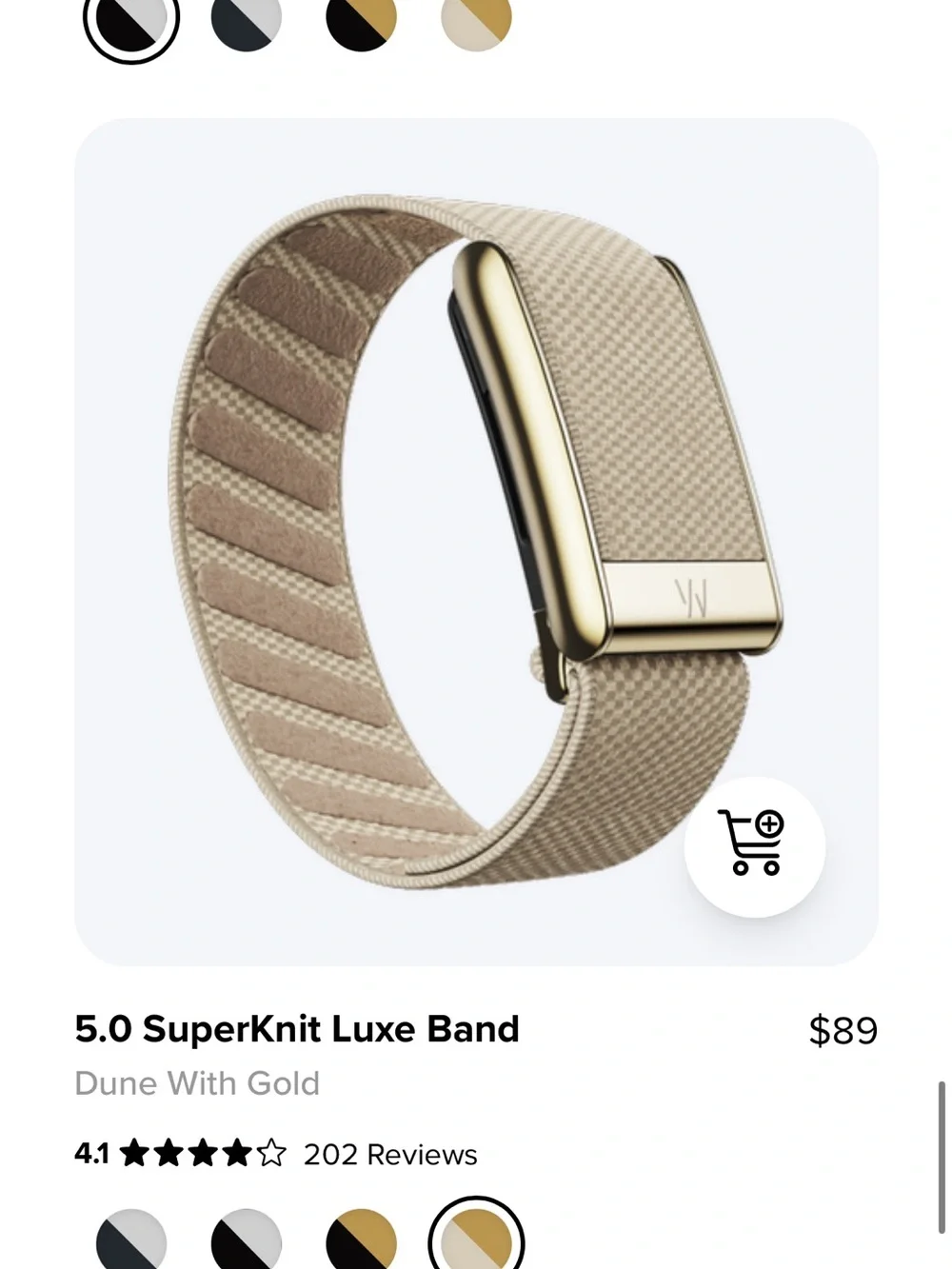 Whoop 5.0 with 2 SuperKnit Luxe Bands